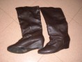 Botas castanhas em cunha - 38